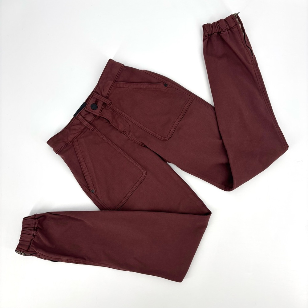 mavi NWT Burgundy Ivy Mid-Rise Slim Fit Jogger Style Cargo Ankle Pants, 22 (XXS)